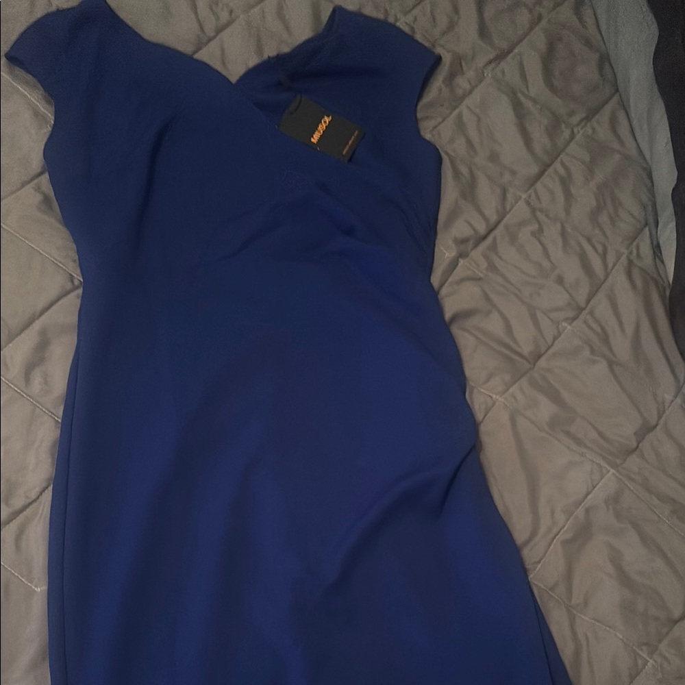 Miusol Royal Blue One Shoulder Cocktail Dress